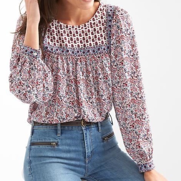 GAP Tops - GAP Woven Paisley Blouse